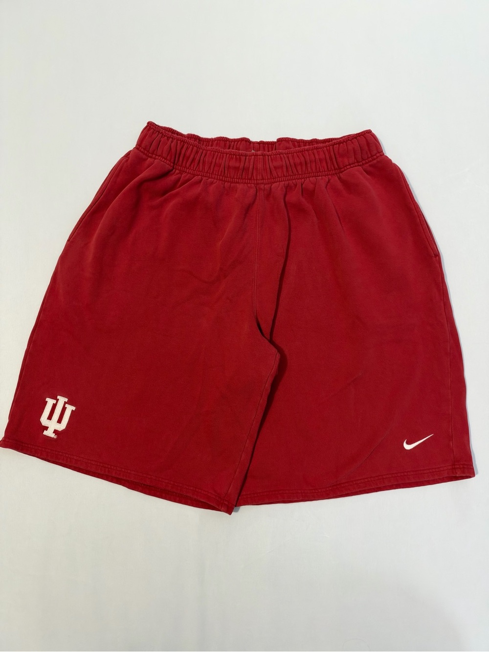 VTG Nike Team Indiana Hoosiers IU Sweat Shorts Mens Large (31x12) Red Y2K